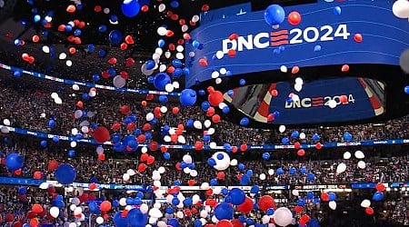 WATCH: 100,000 balloons drop on crowd at the DNC