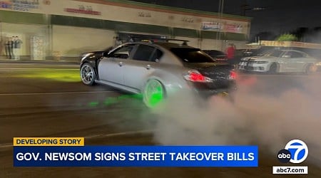 Gov. Newsom signs bills aimed at cracking down on street takeovers