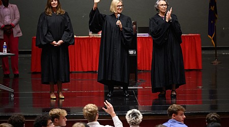 Appeals court judges share oral arguments, wisdom with Portage High School students