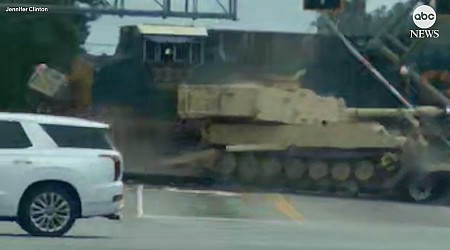 WATCH: Train slams into 18-wheeler carrying military vehicle in South Carolina