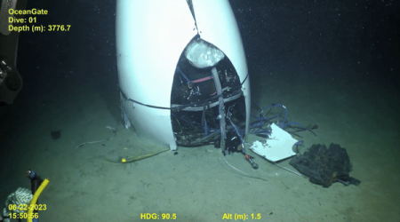 First Footage of Titan Submersible Wreckage Released as Hearing Continues