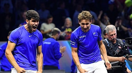 Un gran Alcaraz y Ruud aprietan la Laver Cup para el equipo europeo