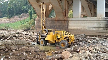 I-26 Connector French Broad drilling platforms to be installed later this month