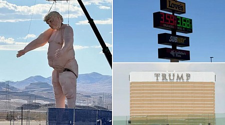 Pop-up exhibit? 43-foot naked Nevada Trump effigy vanishes after roadside ruckus