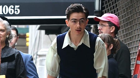 Timothée Chalamet spotted filming 'Marty Supreme' in NYC