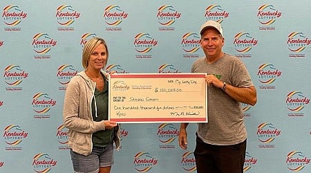 Ohio couple's trip to Kentucky restaurant ends in $100,000 lottery win