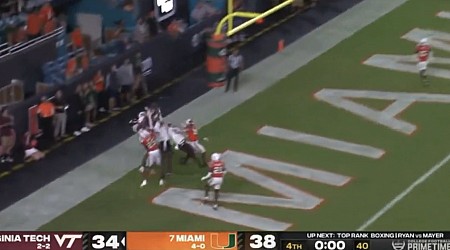 Miami survives Virginia Tech with reversed Hail Mary