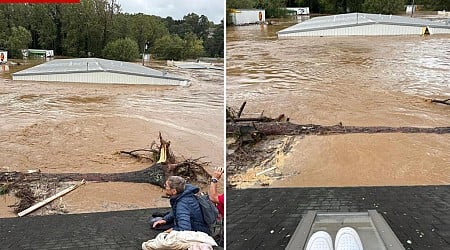 Heartbreaking final photo shows NC grandparents trapped on roof before swept away by floodwaters with grandson