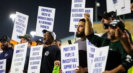 Dockworkers at ports from Maine to Texas begin strike over wages and automation