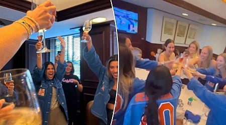 Pete Alonso's wife Haley celebrates Mets wild card berth with fellow WAGs