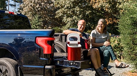 Vancouver Island couple trucks across Canada in an EV and a tent