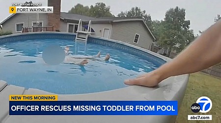 Bodycam video shows moment officer rescues 3-year-old with autism from neighbor's pool