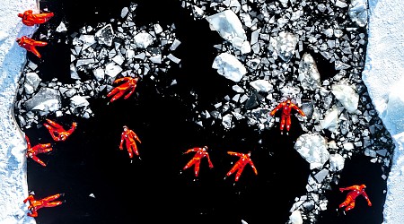 Surreal image of floating in an icey sea wins Drone Photography Awards 2024 Grand Prize