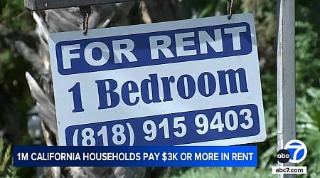 Over 1M California households pay $3K or more in rent, most in country