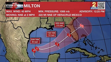 Tropical Storm Milton forms in southwestern Gulf of Mexico