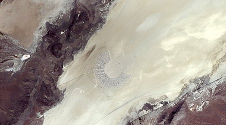 Image: Burning Man festival observed from space