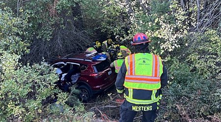 Uber driver rescued 12 hours after plunging into ravine