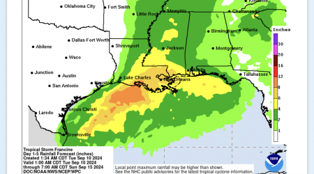 Francine to soak MS Coast with record-breaking moisture in air. How much rain will fall?