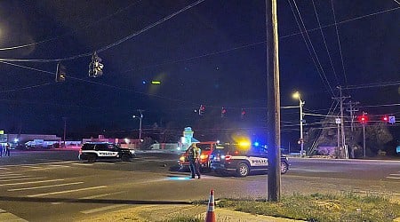 Northbound traffic on Nevada Ave. in a standstill due to car crash