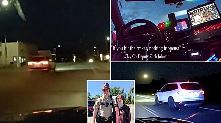 North Dakota teen’s runaway car speeds up to 120 mph before trooper’s daring rescue in ‘last-ditch’ plan to avoid horrifying disaster