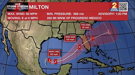 Hurricane Milton forms in Gulf of Mexico