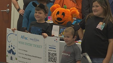 Local partnerships help a three-year-old boy’s dream to go to Disney World come true