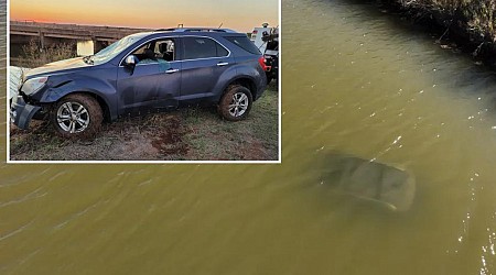 Passerby saves woman trapped in her car submerged in the Texas canal