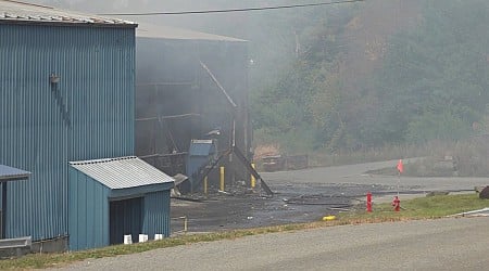 Orrington, Maine trash fire still burning