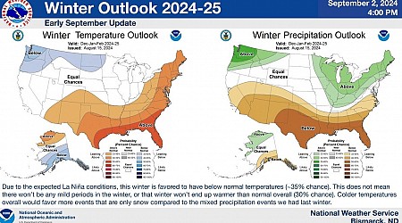 NOAA's 2024-25 winter forecast is here. Maps show what to expect in Ohio