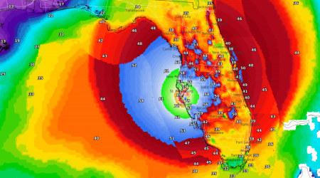 Hurricane Milton: Map Shows Wind Gusts Throughout Florida