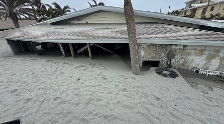 Florida home buried in sand after Milton