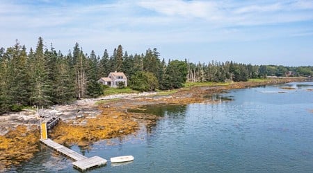 Writer Paul Theroux lists his private island in Maine. Price: $1.27m