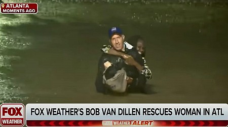 Video: Fox Weather reporter rescues a woman stranded in Hurricane Helene flood waters live on air