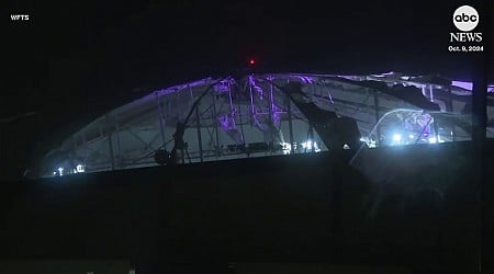 WATCH: Portion of Tropicana Field roof torn off