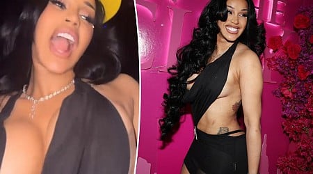 Cardi B twerks in barely-there mini dress while celebrating 32nd birthday after Offset split