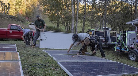 Volunteers bring solar power to North Carolina communities still lacking electricity after Hurricane Helene