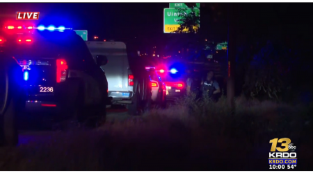 Colorado Springs Police investigating a decomposing body off I-25