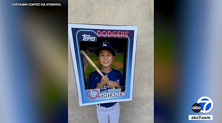 9-year-old Dodgers fan's Shohei Ohtani costume knocks it out of the park