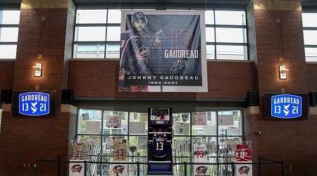 Johnny, Matthew Gaudreau Honored Ahead of Blue Jackets' Home Opener vs. Panthers