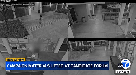 La Cañada Flintridge council member seen on video swiping candidate's election flyers