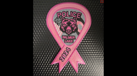 Palmer Lake Police Department unveils new patch for Breast Cancer Awareness Month