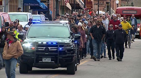 Family, friends & community honor fallen Gold Mine tour guide with procession in Cripple Creek