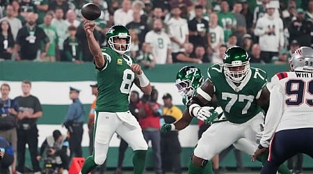 Aaron Rodgers throws first MetLife touchdown as a New York Jet