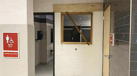 Pennsylvania school boards up window openings that allowed views into its gender-neutral bathrooms