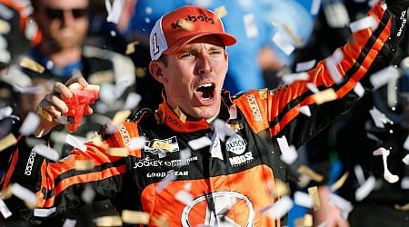 Chastain passes Truex on restart to win at Kansas