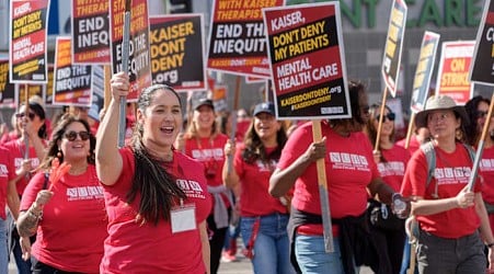 Kaiser mental health workers go on strike in Southern California over staffing, workloads