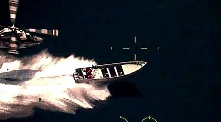 Record 8.3 tons of drugs seized from "narco sub" and convoy of other boats in Pacific Ocean off Mexico