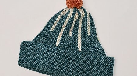 Hand Knit Star Hat