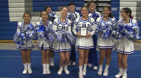 Pueblo Central receives the Qdoba Friday Night Blitz Spirit Award plaque