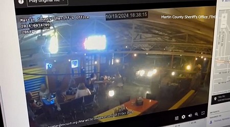 Video captures woman drive golf cart into Florida restaurant